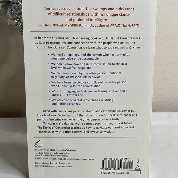 The Dance of Connection by Doctor Harriet Lerner Ph.D. Bestselling Author - Picture 3 of 8